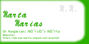 marta marias business card